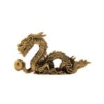 Miniatuur liggende draak messing