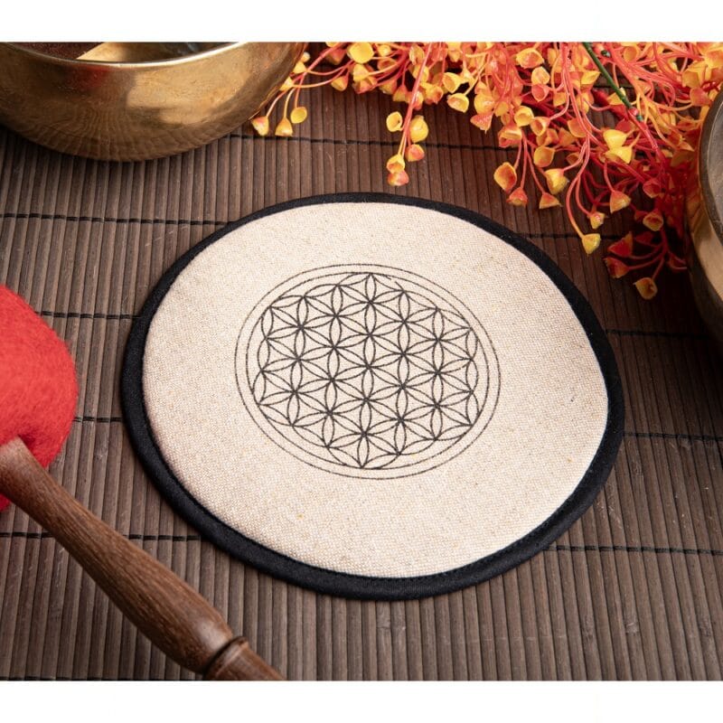 Klankschaal kussen lichtgrijs