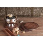 Levensbloem onderzetters Hout groot