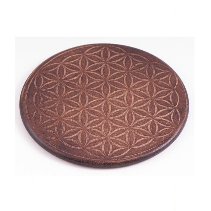 Levensbloem onderzetters Hout groot3