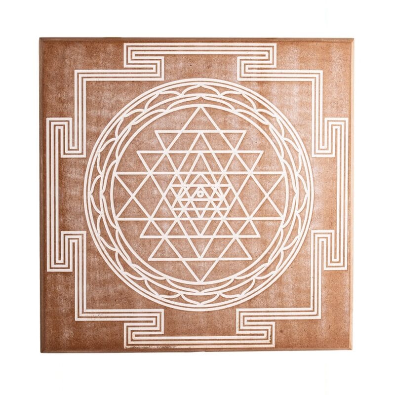 Wanddecoratie Shri Yantra energieplaat