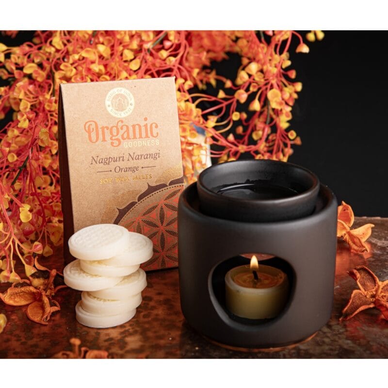 Waxmelt Sinaasappel met levensbloem