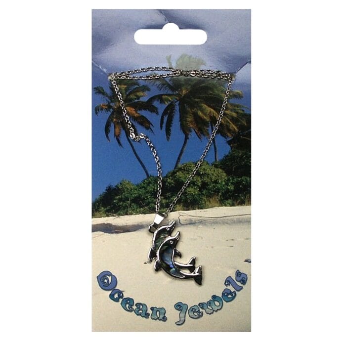 Hanger dubbele Dolfijn met paua schelp