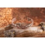 Koperen armband gevlochten 12 mm