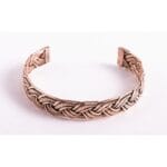 Koperen armband gevlochten 12 mm