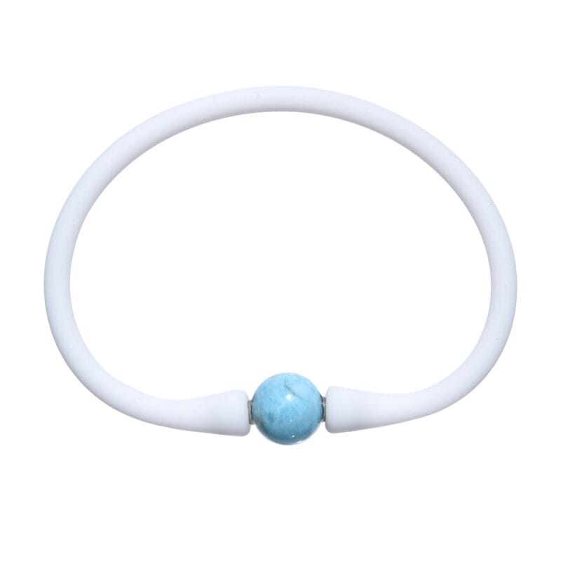 Armband wit met Larimar