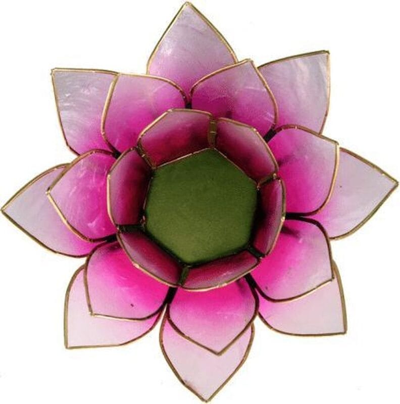 Lotus Sfeerlicht Roze Goudrand2