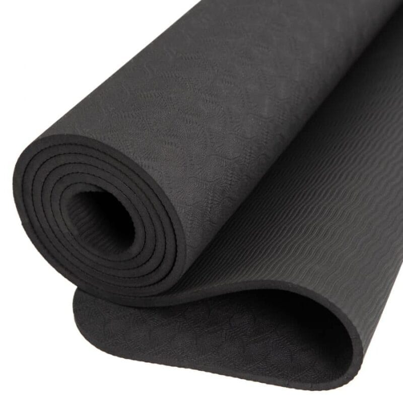 TPE Yogamat Zwart – Extra Dik – 6 mm – 183 x 61 cm