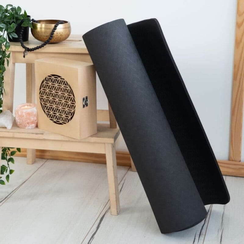 TPE Yogamat Zwart – Extra Dik – 6 mm – 183 x 61 cm2