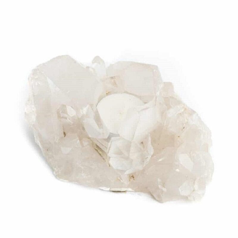 Waxinelichthouder Edelsteen Bergkristal Cluster (ca. 1000 gram)