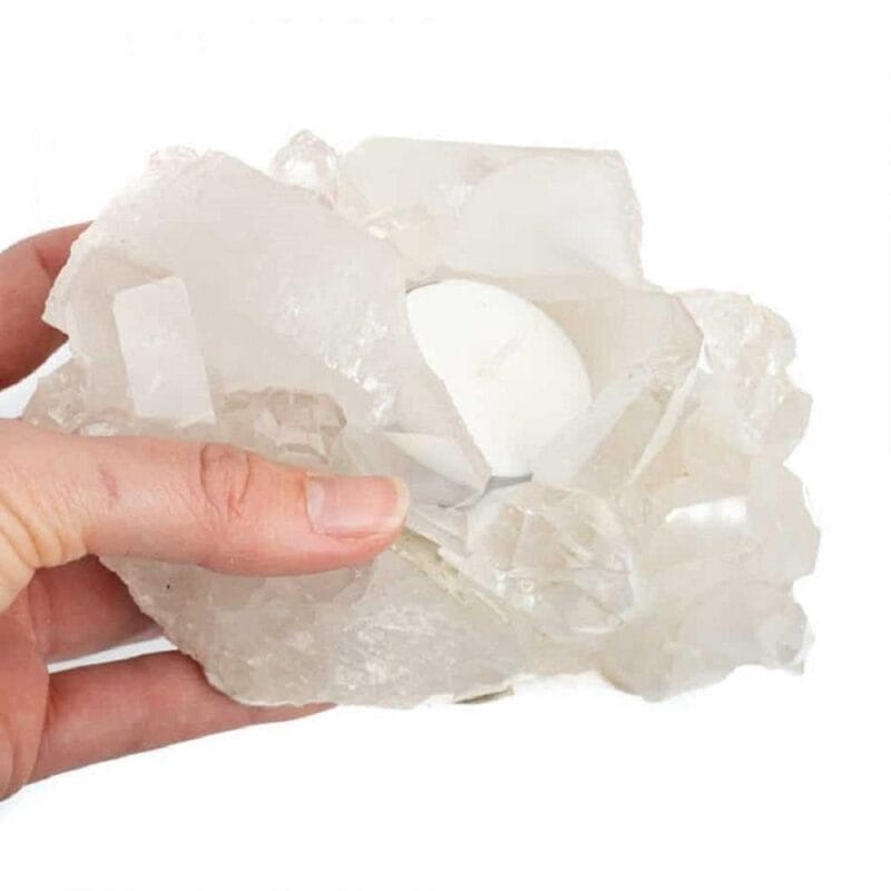 Waxinelichthouder Edelsteen Bergkristal Cluster (ca. 1000 gram)2