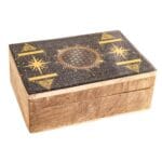 Fantasy houten doos Levensbloem