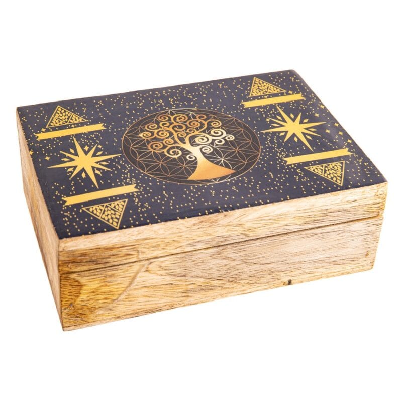Fantasy houten doos Levensboom
