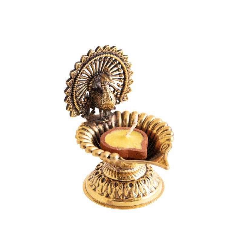 Ghee lamp Pauw Messing