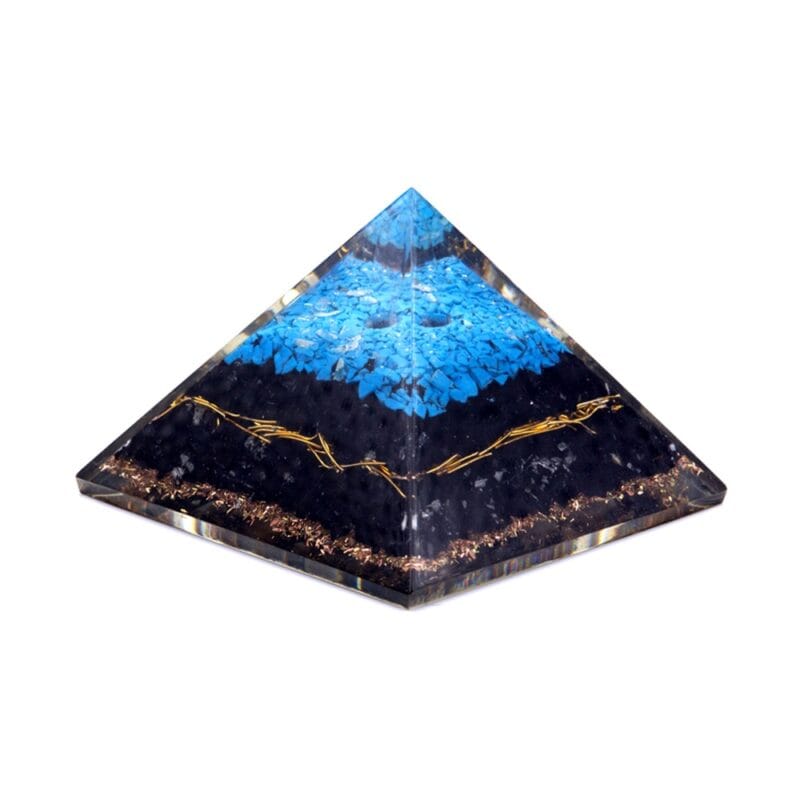 Orgoniet Piramide Turqoise Zwarte Toermalijn