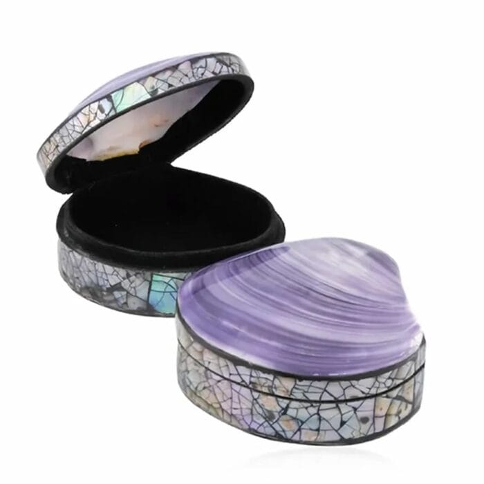 Sieradendoosje Parelmoer Paars