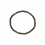 Goudglans obsidiaan armband 3 mm voor kinderen