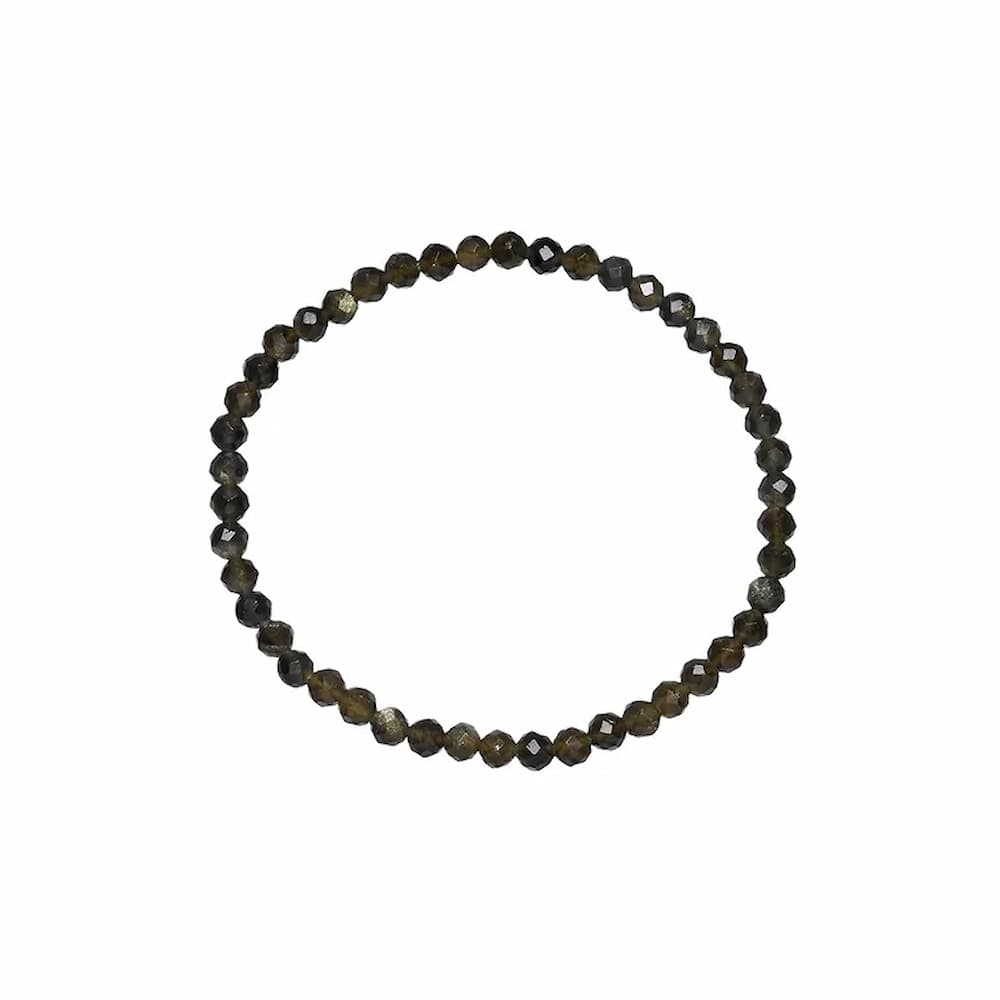 Goudglans obsidiaan armband 3 mm voor kinderen Goudglans obsidiaan armband 3 mm voor kinderen