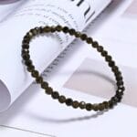 Goudglans obsidiaan armband 3 mm voor kinderen2