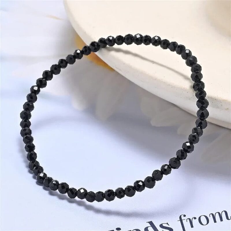 Zwarte toermalijn armband 3 mm voor kinderen2