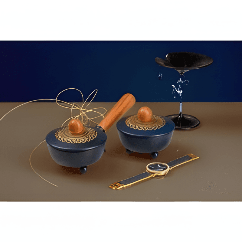 Wierookbrander met handvat Blauw Goud