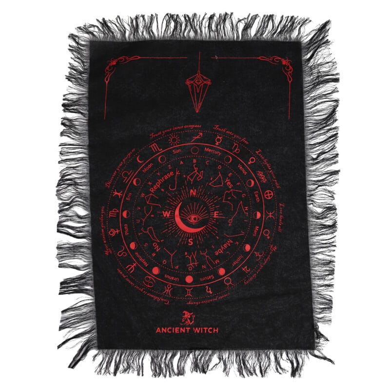 Pendelkleed - Alziend Oog - Zwart en Bloedrood
