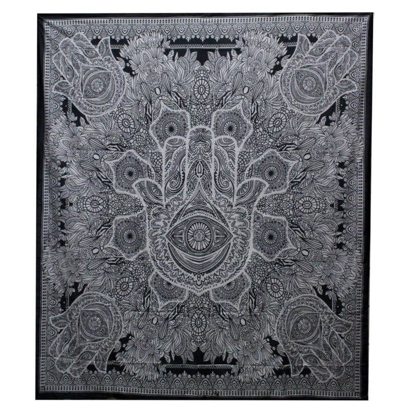 Katoenen Sprei & Wandkleed met Hamsa Motief – 230 x 200 cm