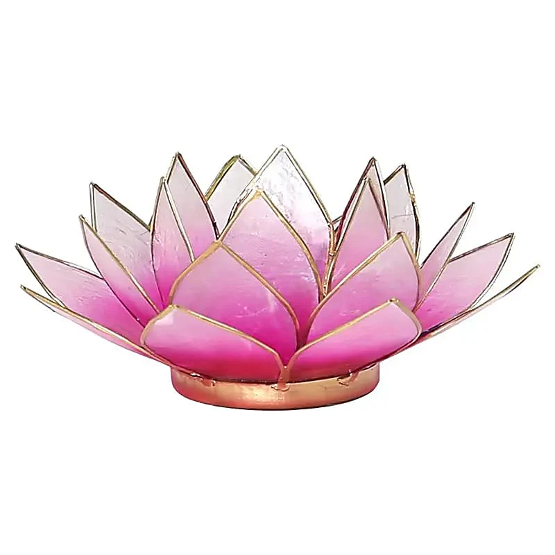 Lotus sfeerlicht roze goudrand