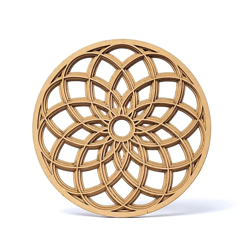 Lotus wanddecoratie Hout 25 cm