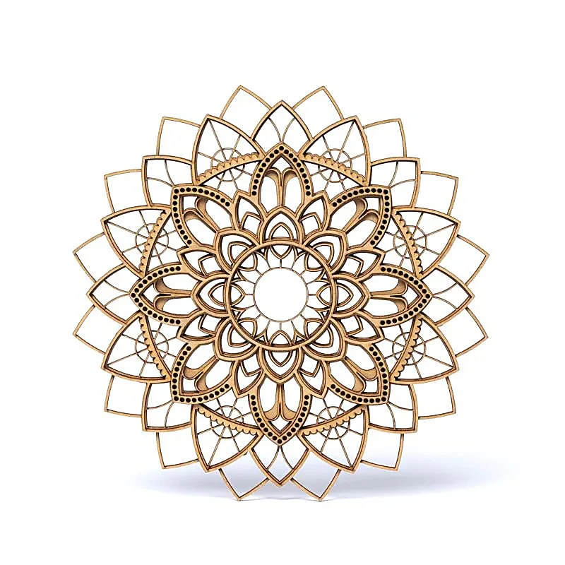 Mandala wanddecoratie Hout 25 cm