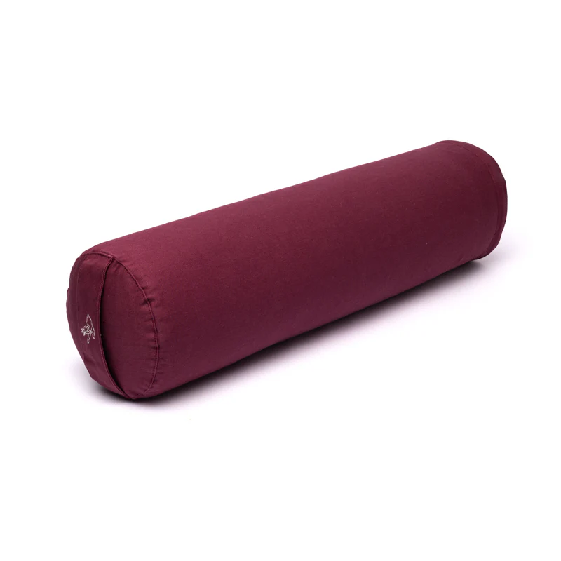 Yoga Bolster rond licht aubergine van Biologisch Katoen