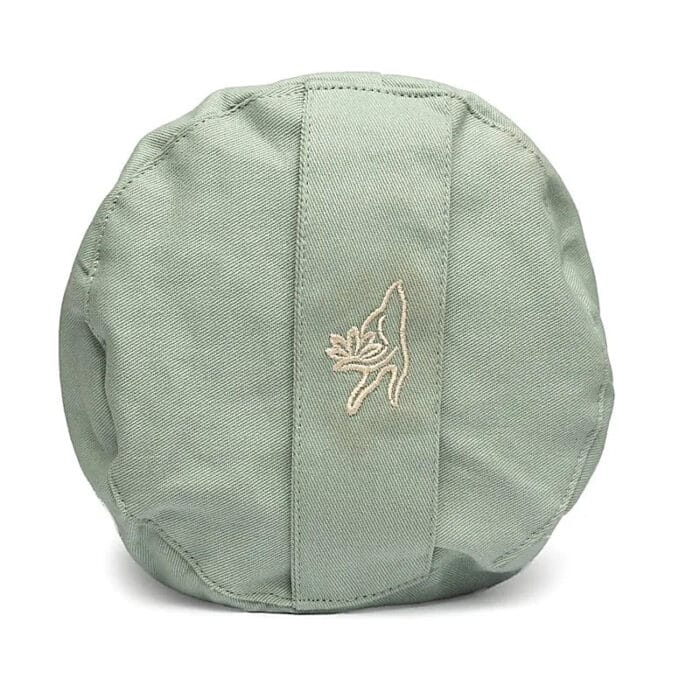 Yoga Bolster rond zachtgroen van Biologisch Katoen2